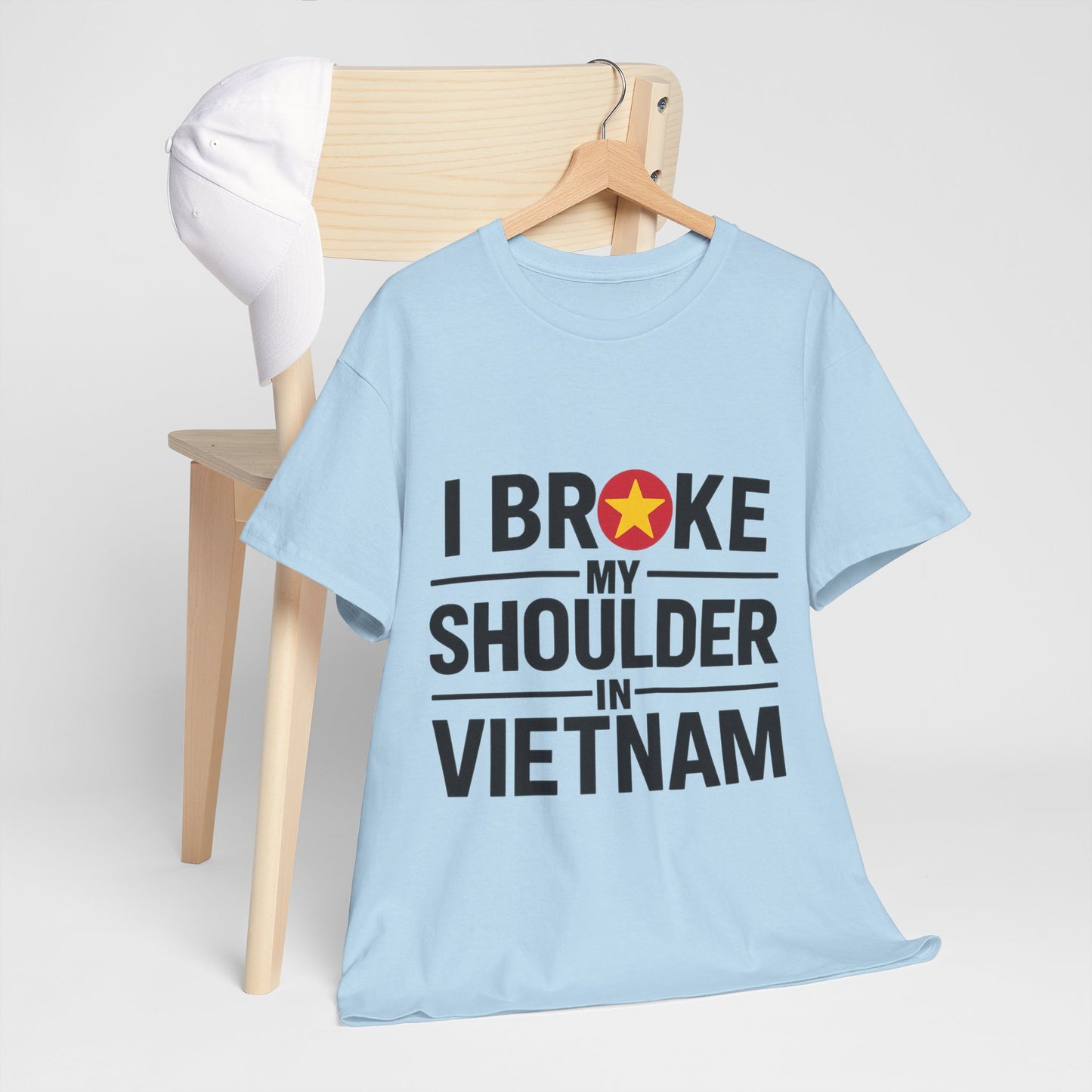 Broke My Shoulder - Unisex Heavy Cotton Tee - Available in All Sizes and Colors