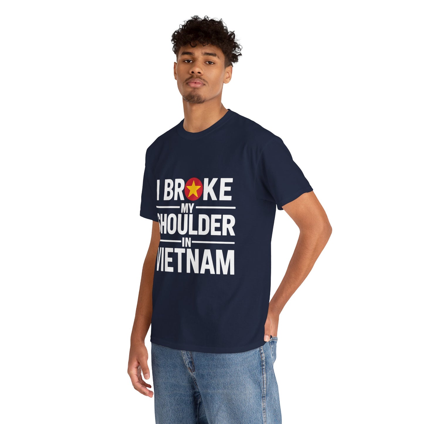 Broke My Shoulder - Unisex Heavy Cotton Tee - Available in All Sizes and Colors