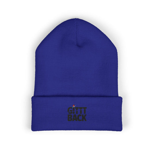 GITTT BACK - Embroidered Cuffed Beanie — Motivational Knit Hat