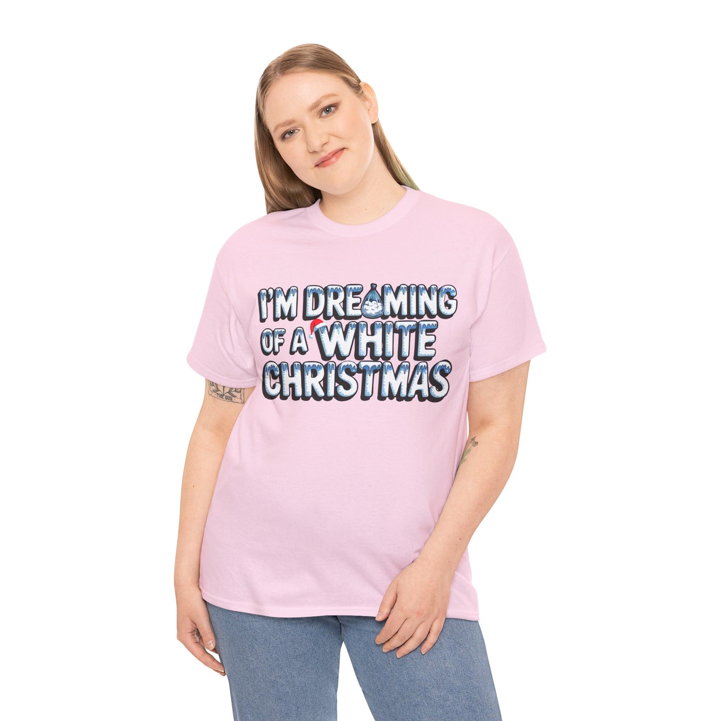 White Christmas Dream - Unisex Heavy Cotton Tee - Available in All Sizes and Colors
