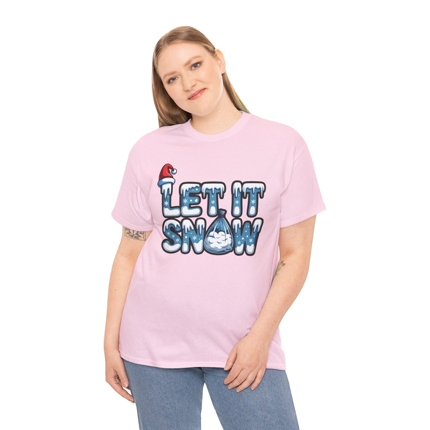 Let it Snow - Unisex Heavy Cotton Tee - Available in All Sizes and Colors