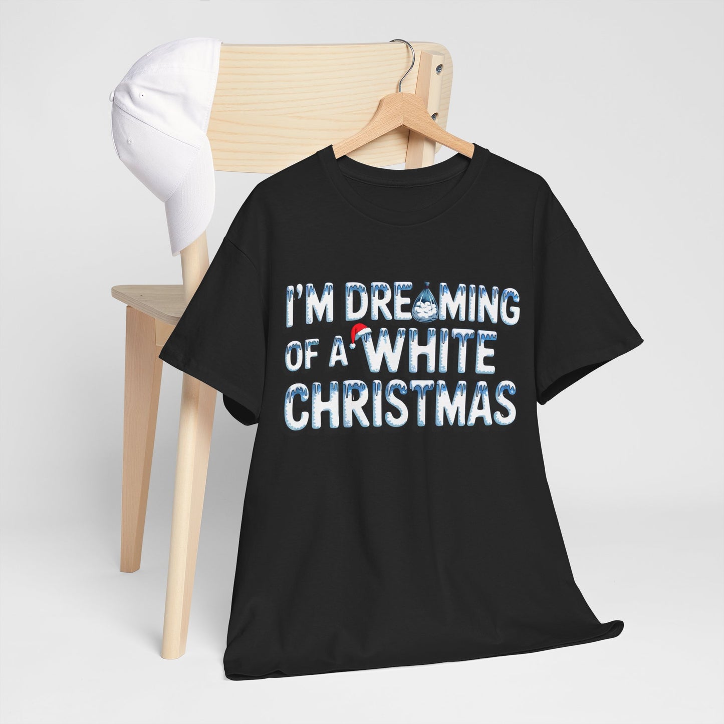 White Christmas Dream - Unisex Heavy Cotton Tee - Available in All Sizes and Colors