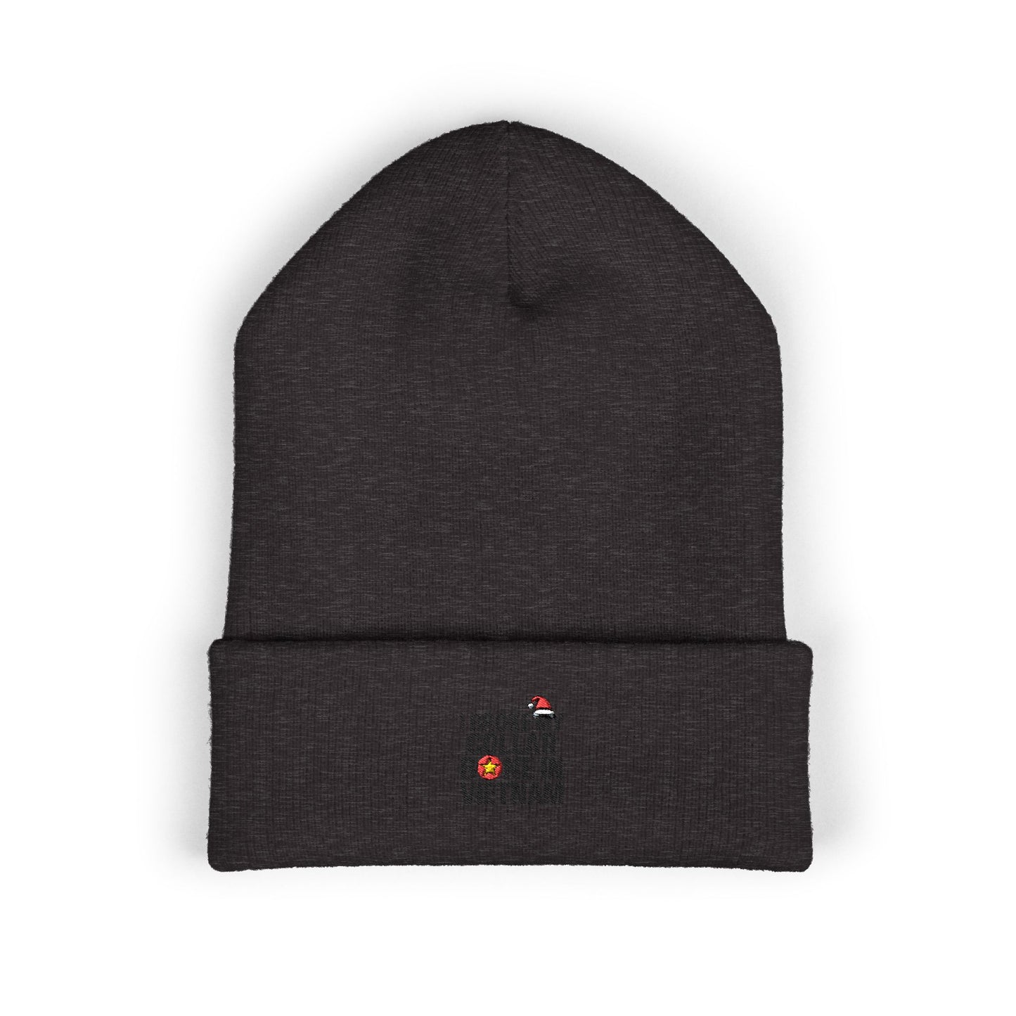 Broke my Collarbone - Embroidered Cuffed Beanie — Motivational Knit Hat