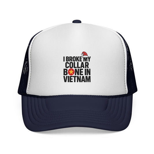 'Broke my Collarbone' Trucker Cap - Motivational Mesh Baseball Hat