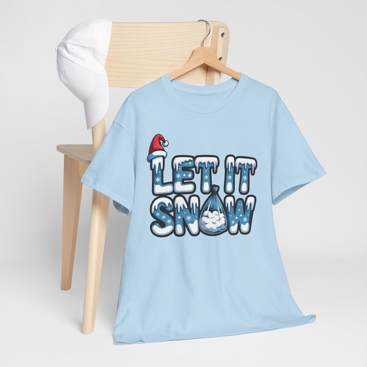 Let it Snow - Unisex Heavy Cotton Tee - Available in All Sizes and Colors