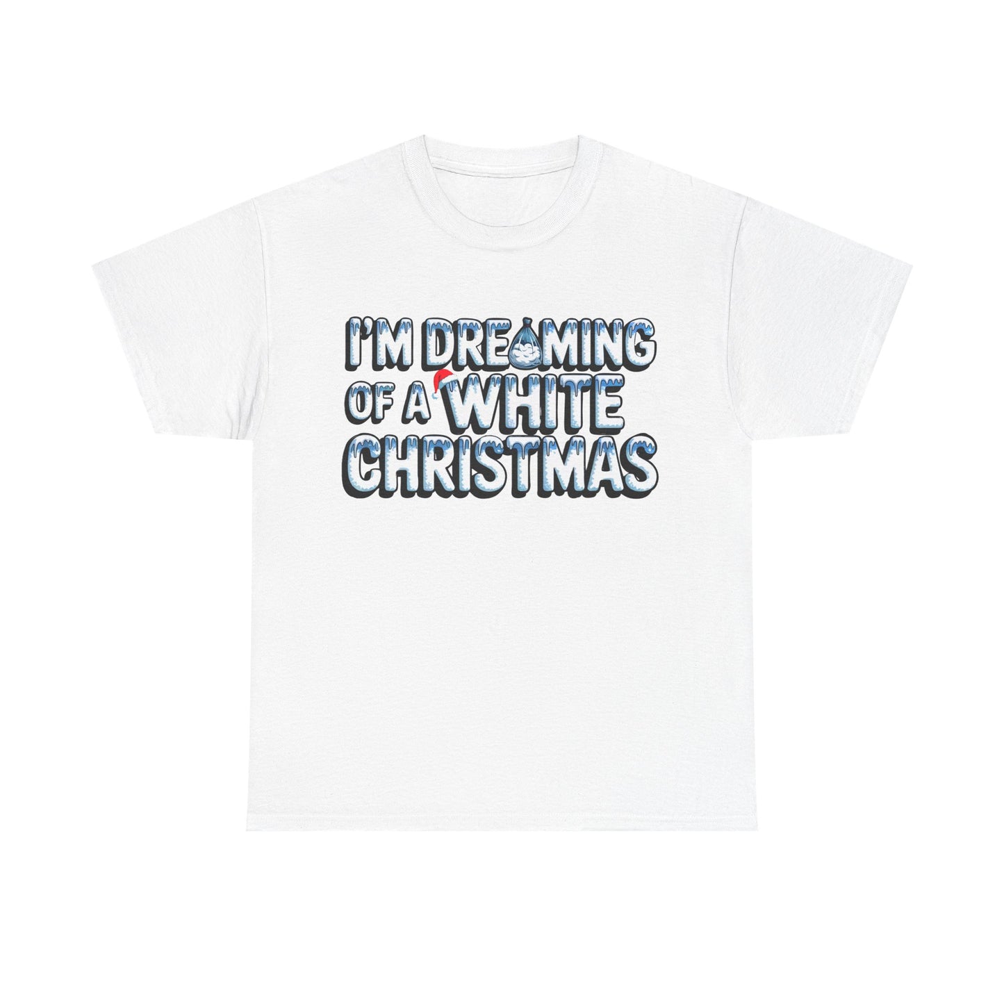 White Christmas Dream - Unisex Heavy Cotton Tee - Available in All Sizes and Colors