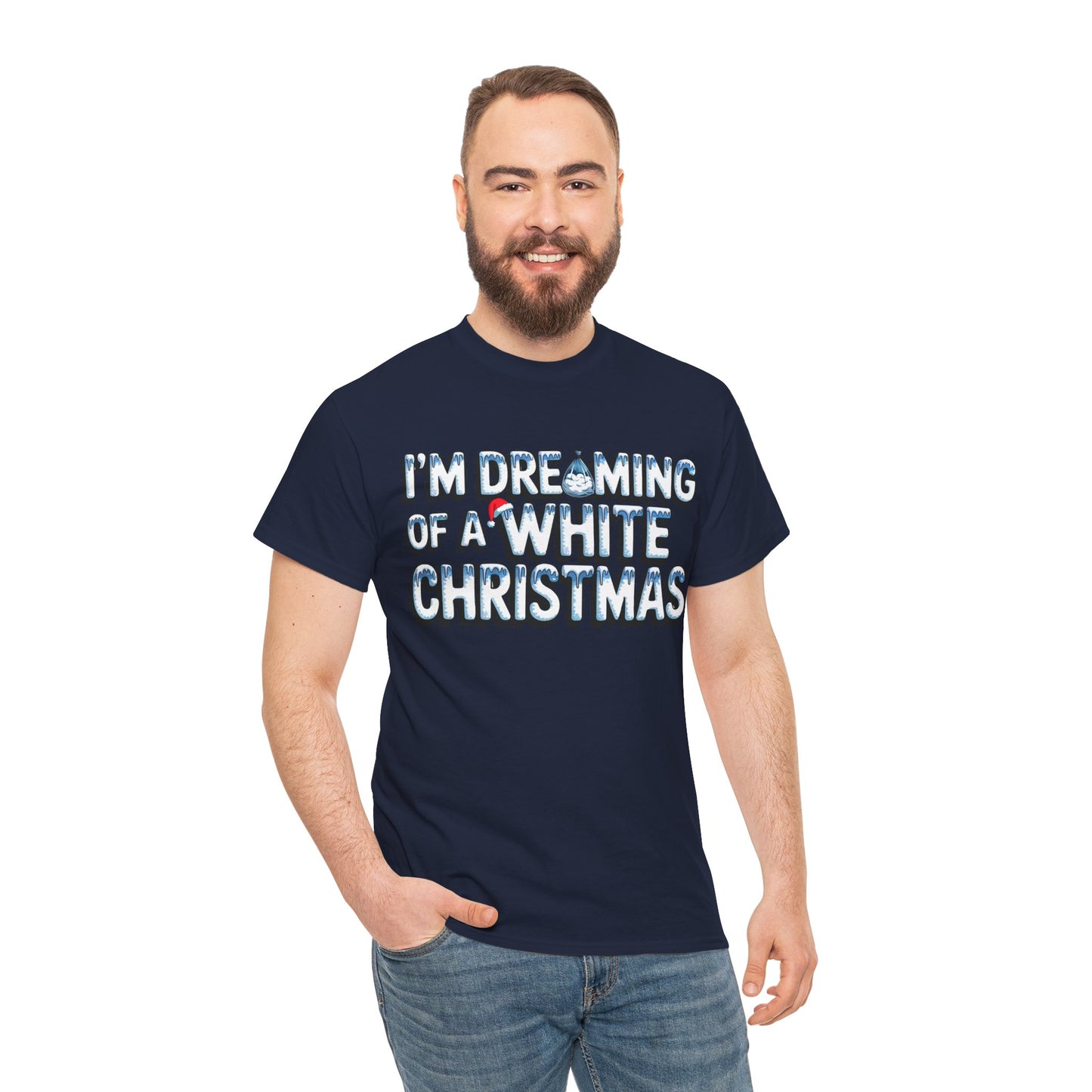 White Christmas Dream - Unisex Heavy Cotton Tee - Available in All Sizes and Colors