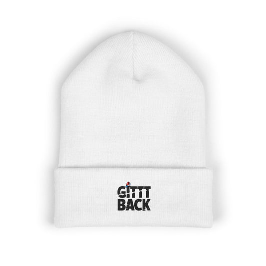 GITTT BACK - Embroidered Cuffed Beanie — Motivational Knit Hat