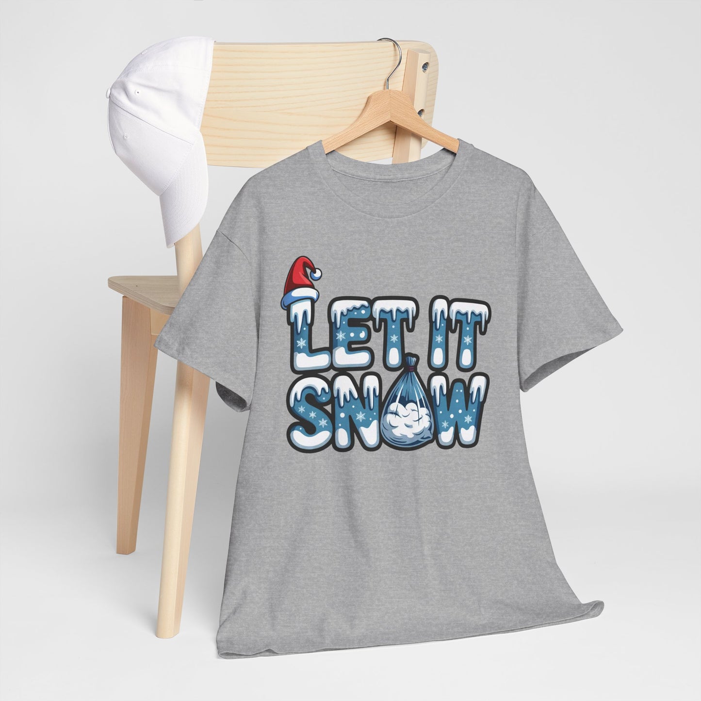 Let it Snow - Unisex Heavy Cotton Tee - Available in All Sizes and Colors