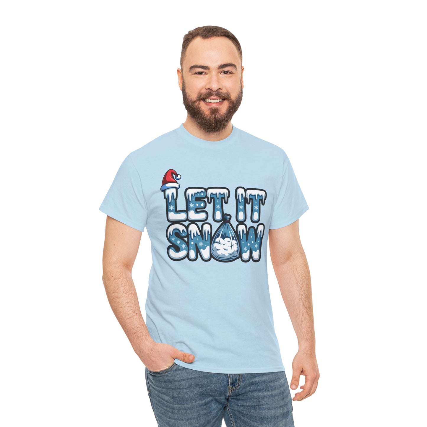 Let it Snow - Unisex Heavy Cotton Tee - Available in All Sizes and Colors