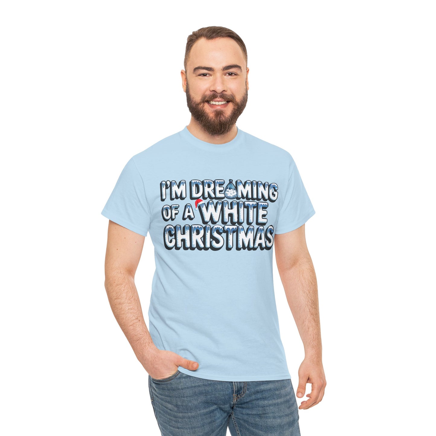 White Christmas Dream - Unisex Heavy Cotton Tee - Available in All Sizes and Colors