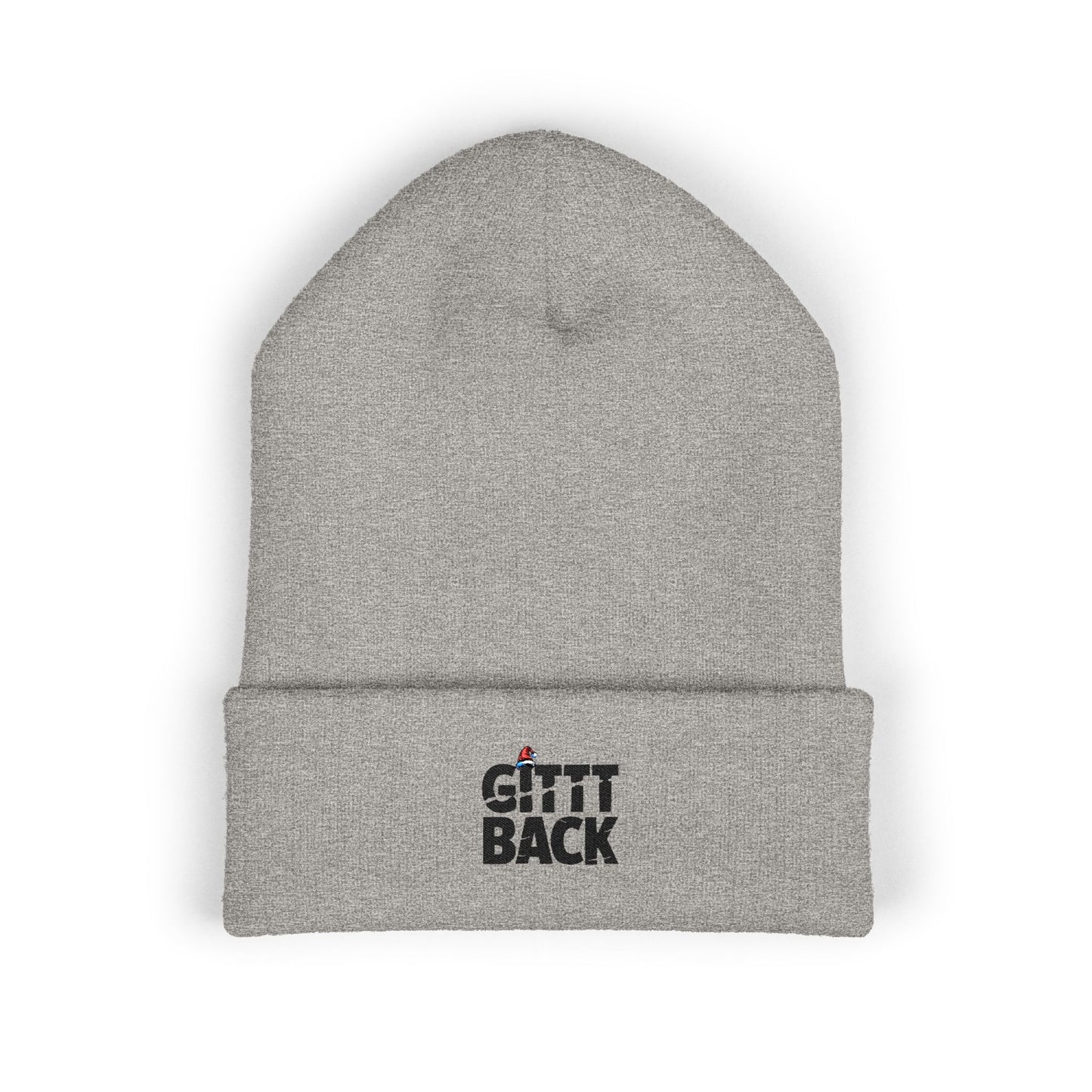 GITTT BACK - Embroidered Cuffed Beanie — Motivational Knit Hat
