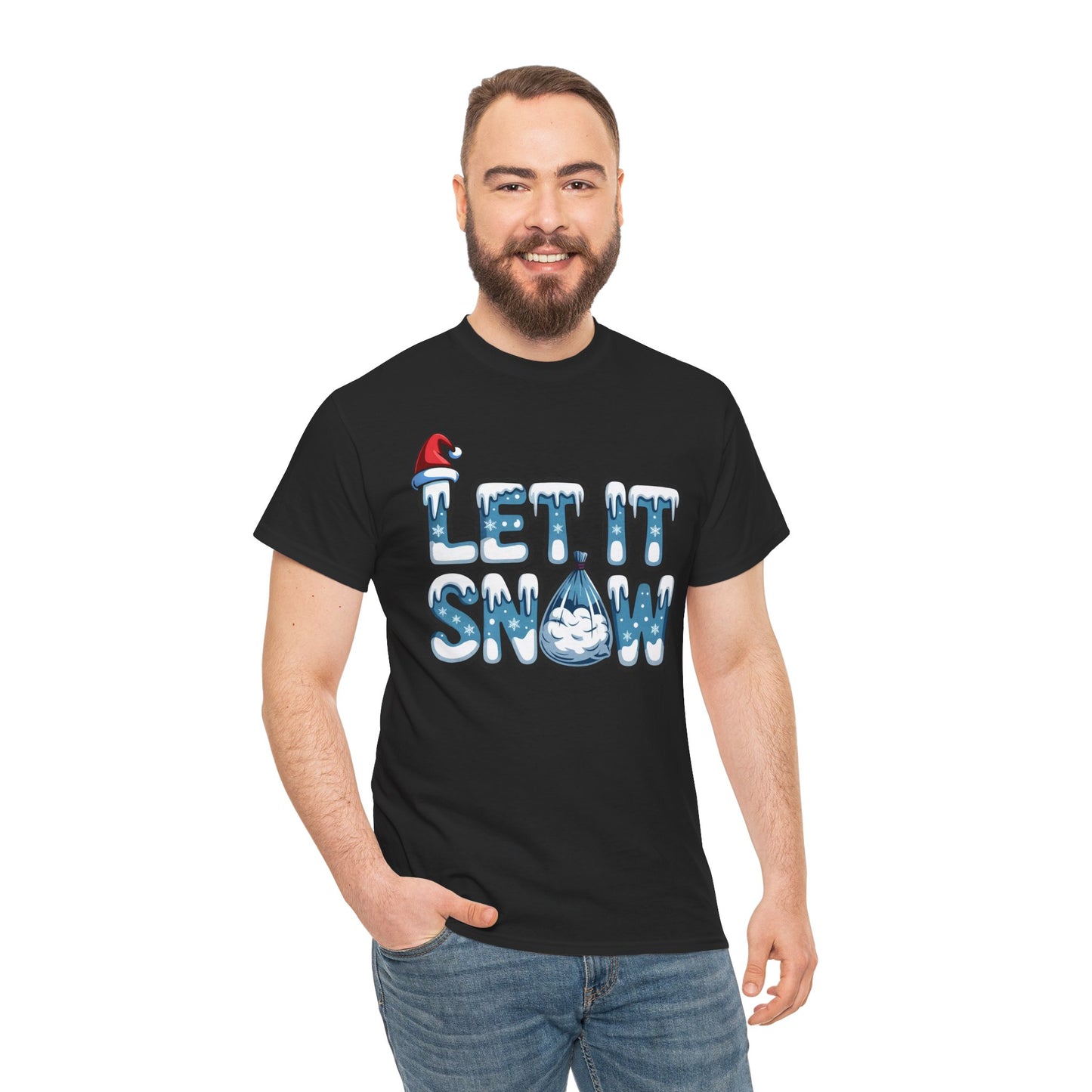 Let it Snow - Unisex Heavy Cotton Tee - Available in All Sizes and Colors