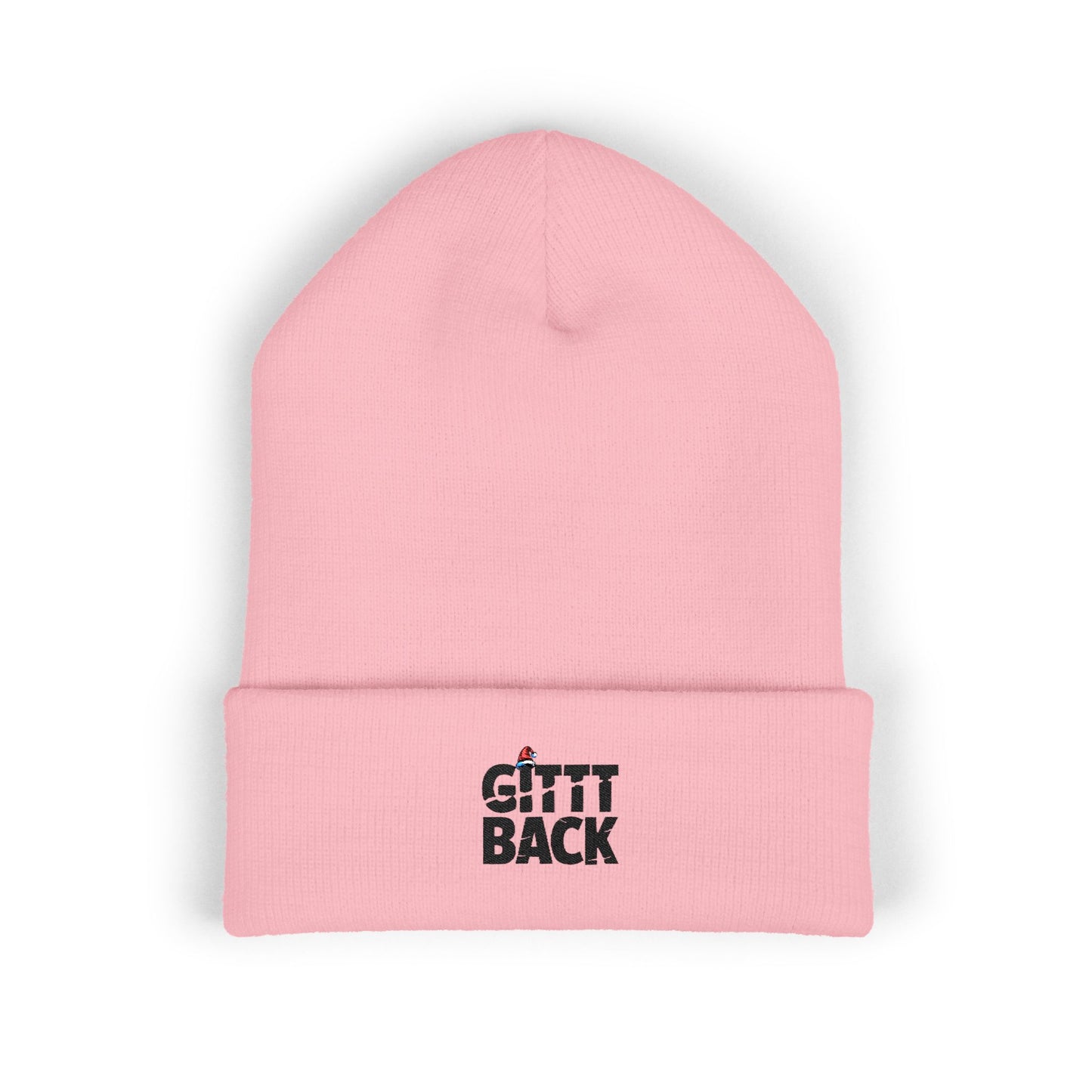 GITTT BACK - Embroidered Cuffed Beanie — Motivational Knit Hat