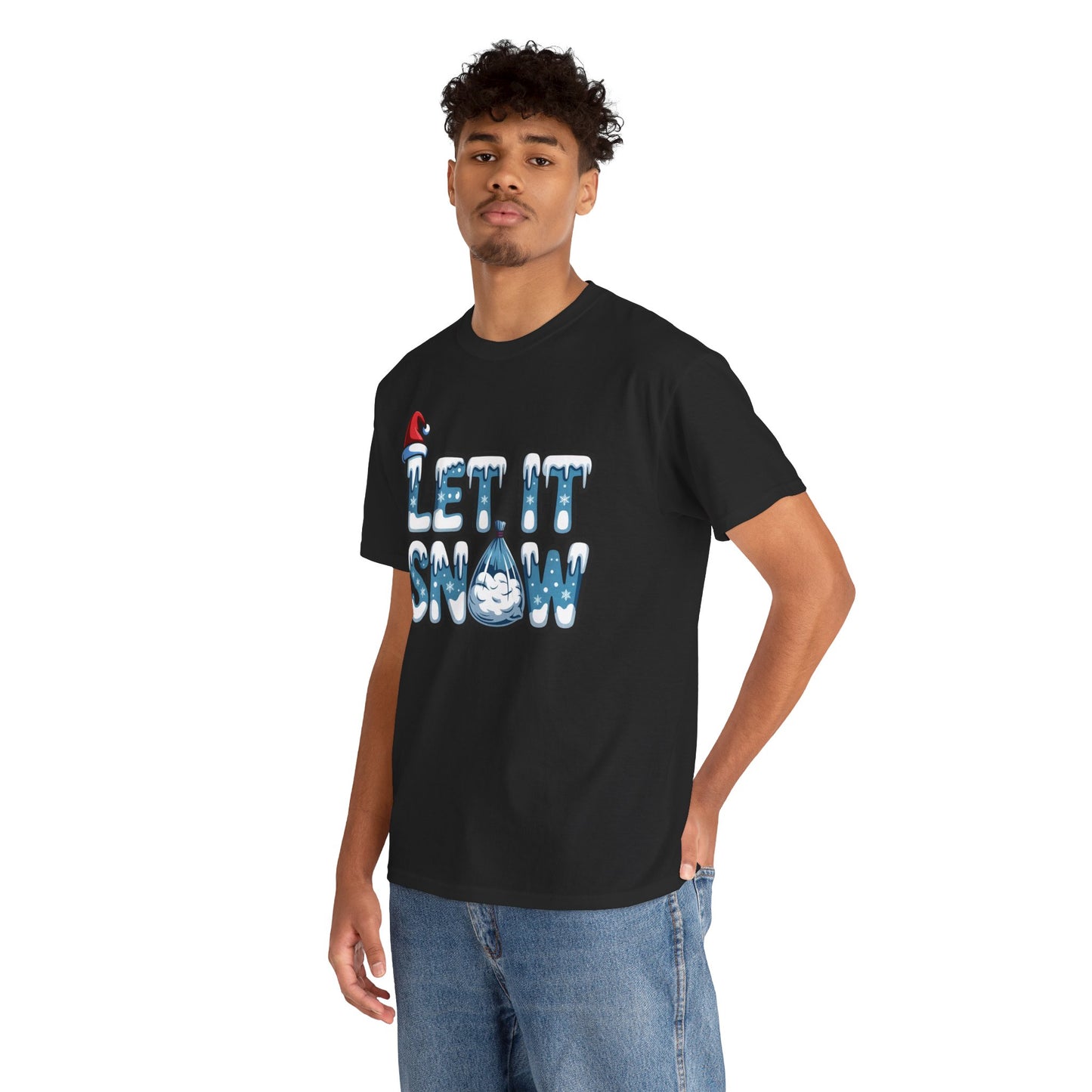 Let it Snow - Unisex Heavy Cotton Tee - Available in All Sizes and Colors