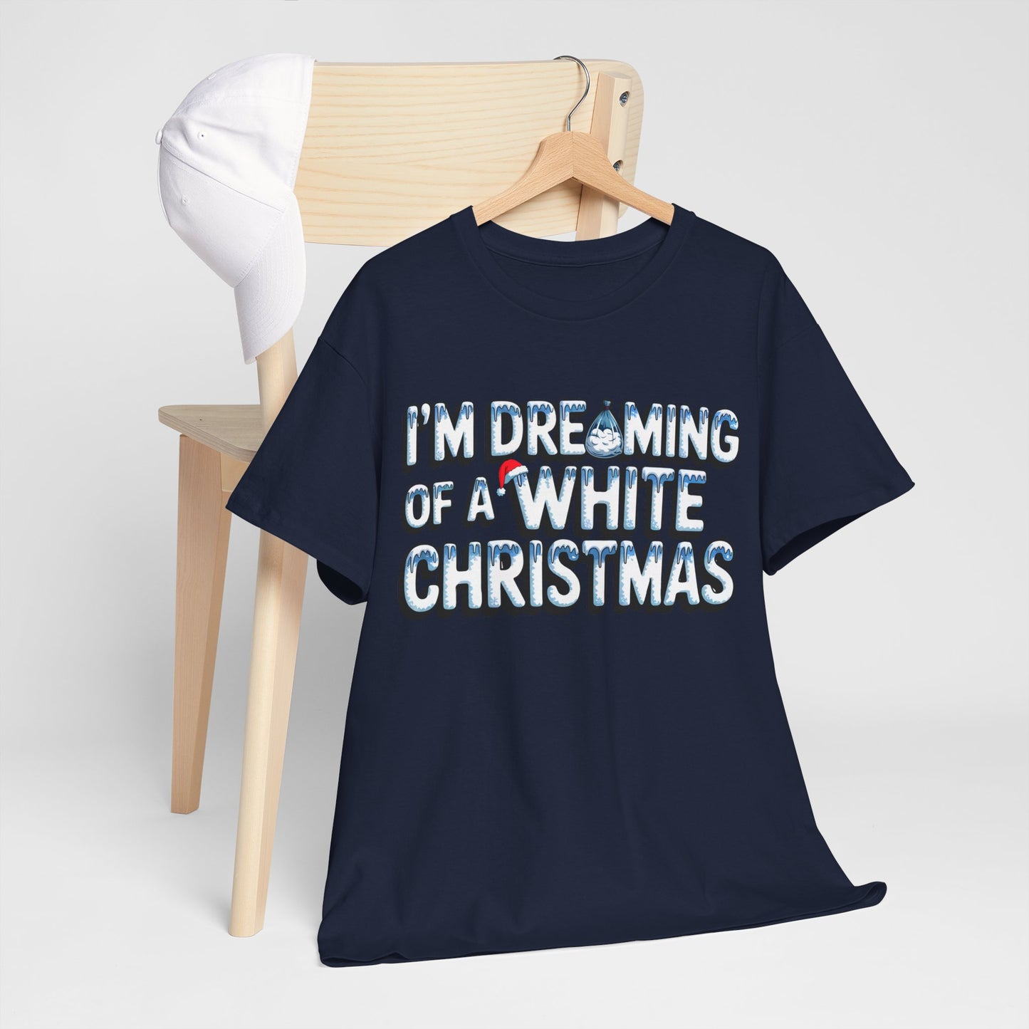 White Christmas Dream - Unisex Heavy Cotton Tee - Available in All Sizes and Colors