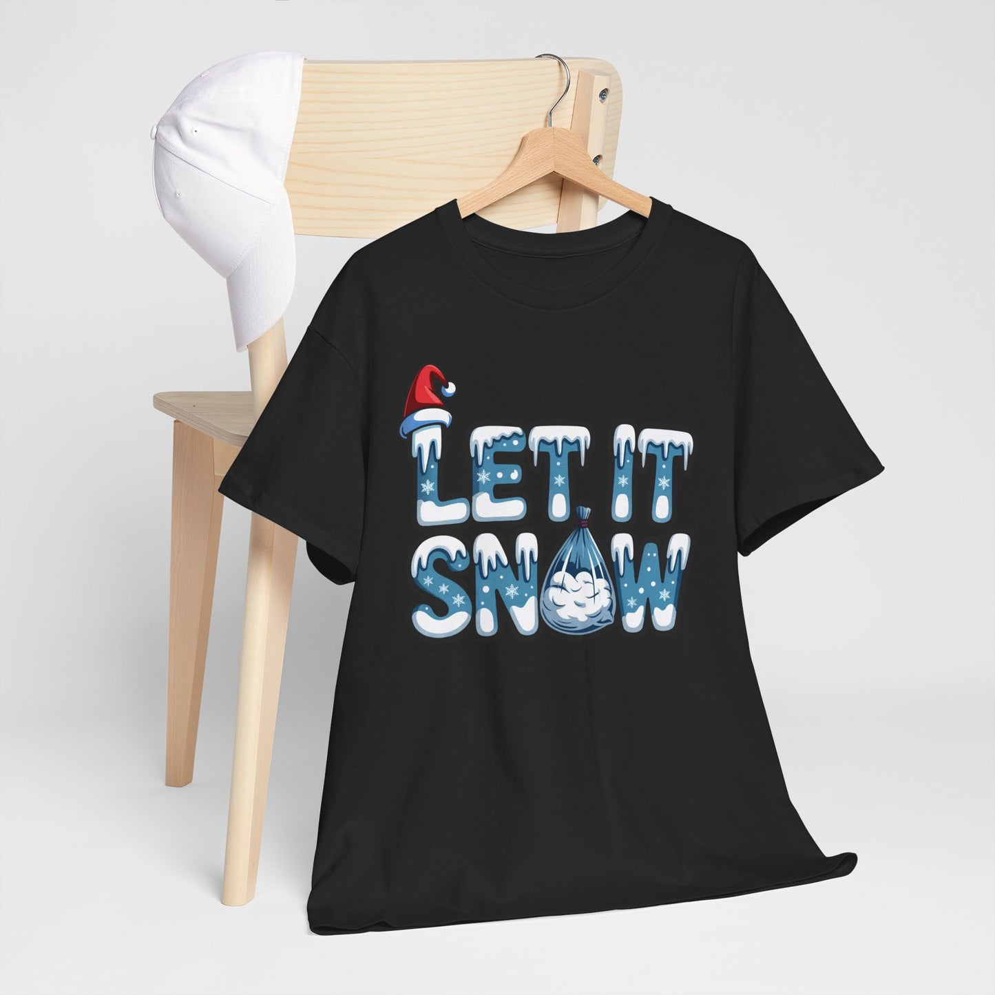 Let it Snow - Unisex Heavy Cotton Tee - Available in All Sizes and Colors