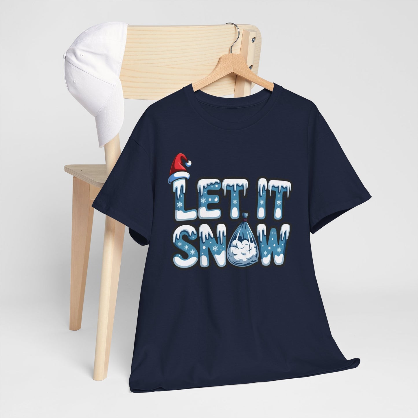 Let it Snow - Unisex Heavy Cotton Tee - Available in All Sizes and Colors