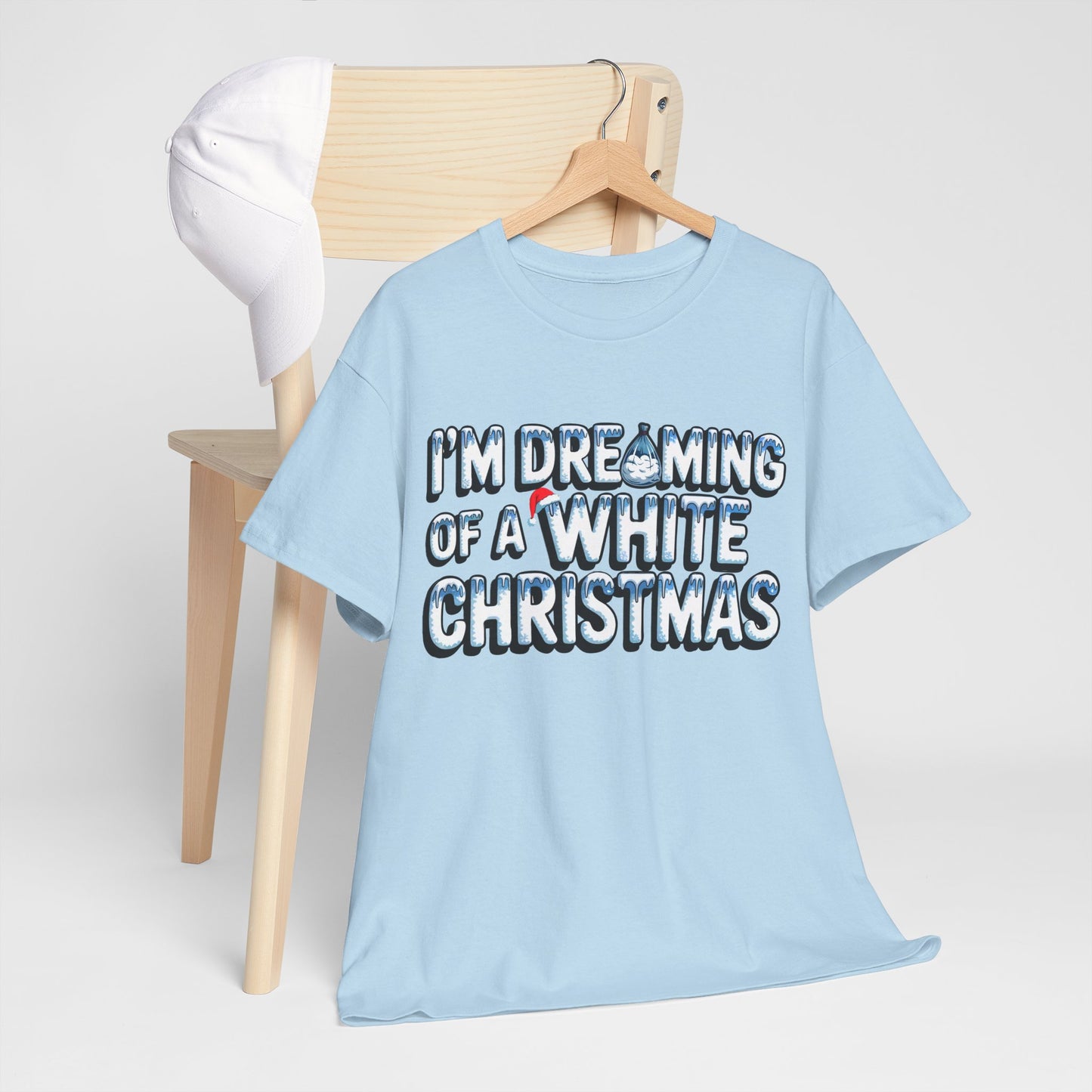 White Christmas Dream - Unisex Heavy Cotton Tee - Available in All Sizes and Colors